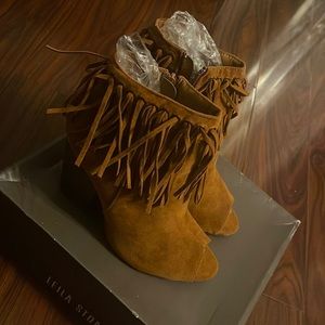 Fringe Bootie Heel